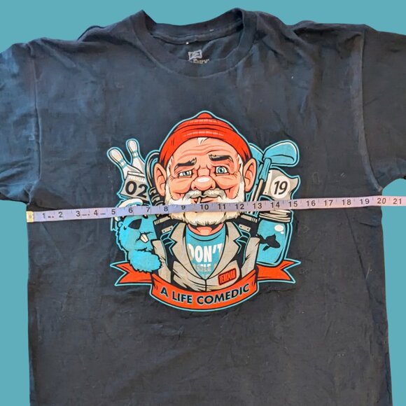TeeFury “A Life Comedic” Bill Murray Tribute Tee — Tag Medium — Black - Picture 2 of 3